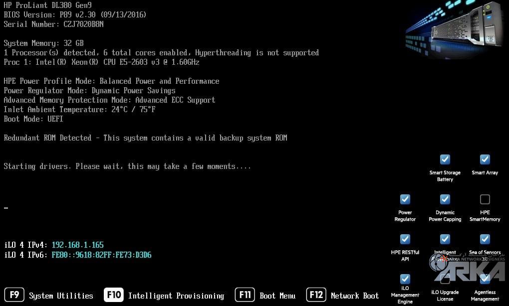 ورود به محیط Intelligent Provisioning