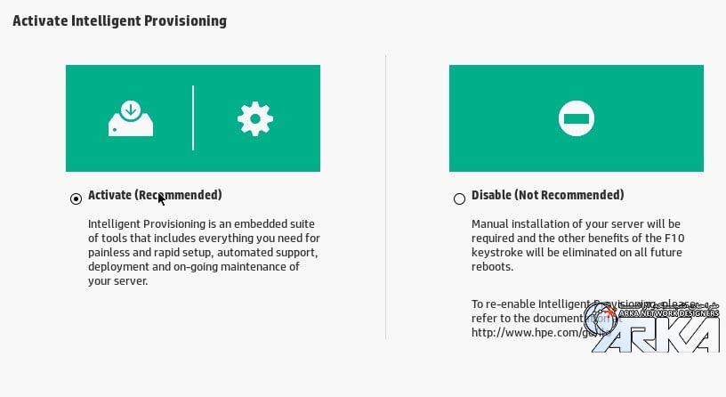 فعال و غیر فعال کردن Intelligent Provisioning