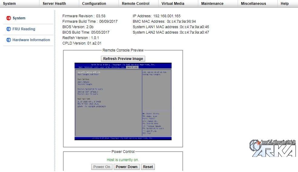راه اندازی پورت IPMI