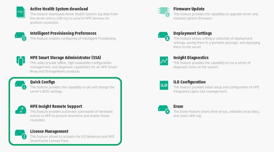 تنظیمات Intelligent Provisioning