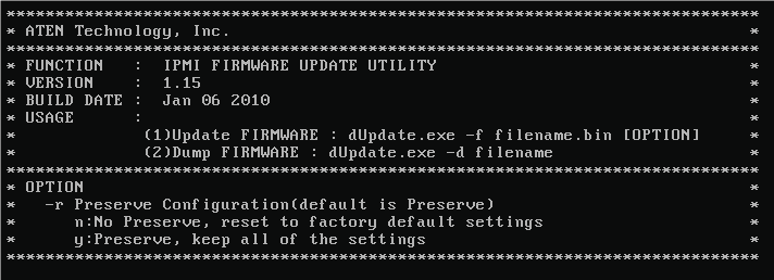 صفحه‌­ی اصلی  IPMI Update Utility