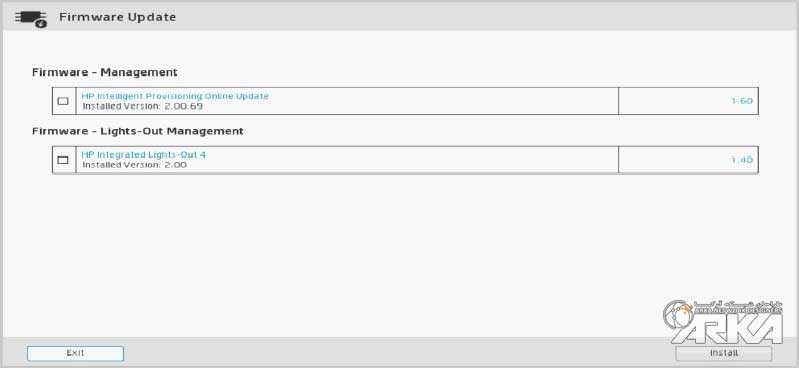 بروزرسانی فریمور تنظیمات Intelligent Provisioning اچ پی