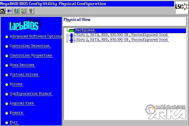 megaraid bios config