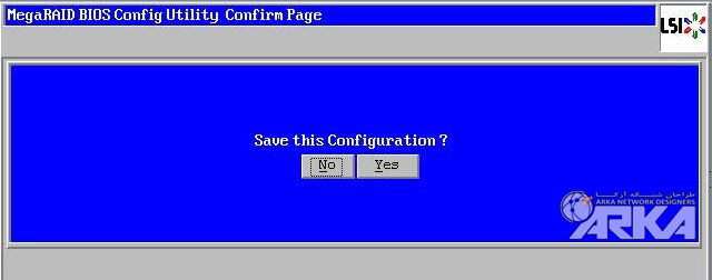 megaraid bios confirm page save