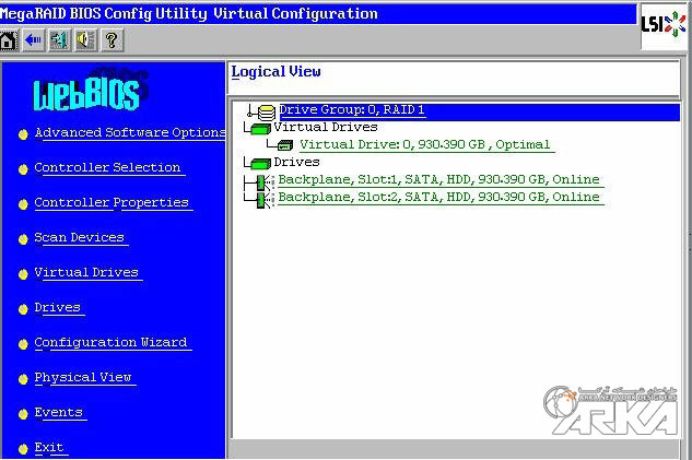 megaraid bios logical view